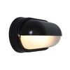 Access Lighting Nauticus, 1 Light Outdoor Bulkhead, Black Finish, Frosted Glass 20291-BL/FST